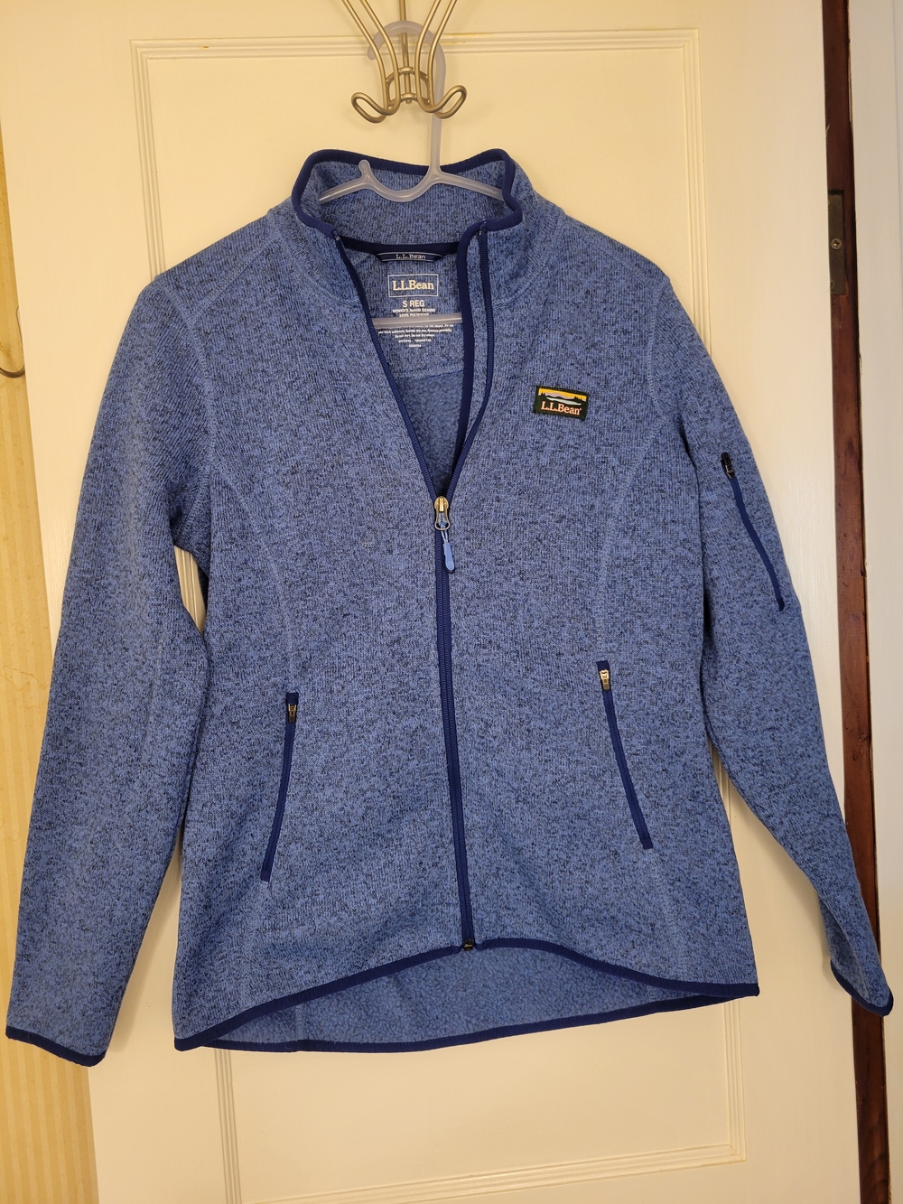L.L. Bean Women's Heather Blue Full-Zip Utility Fleece Jacket